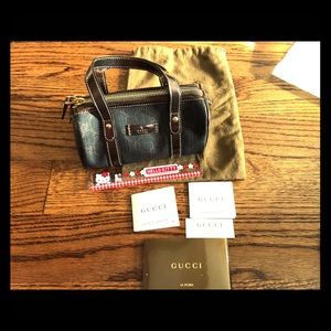Gucci monogram makeup bag authentic